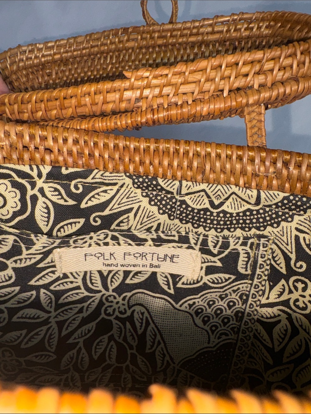 Folk Fortune x Madewell Hand Woven Rattan Bali Bag - EUC - Picture 2 of 12